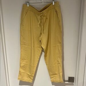 GAP Mustard Easy Pants with Drawstring